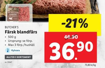 Lidl Färsk blandfärs erbjuda