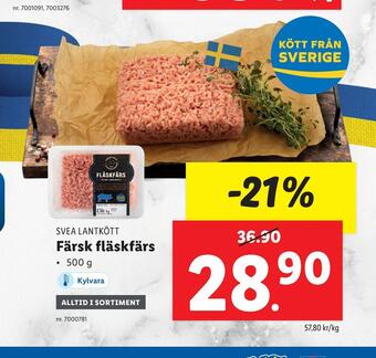 Lidl Färsk fläskfärs erbjuda