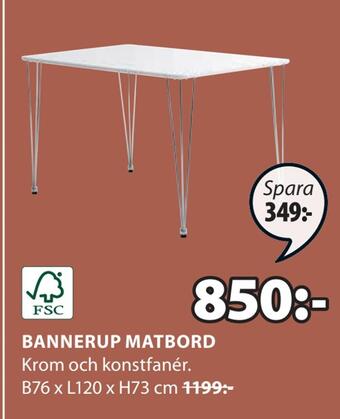 JYSK Bannerup matbord erbjuda