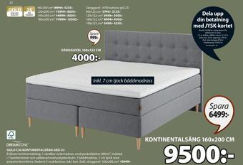 JYSK Gold c30 kontinentalsäng grå-23 erbjuda