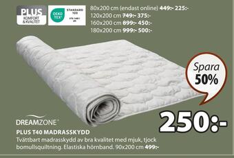 JYSK Plus t40 madrasskydd erbjuda