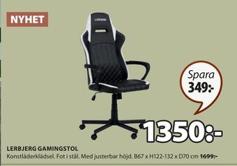 JYSK Lerbjerg gamingstol erbjuda