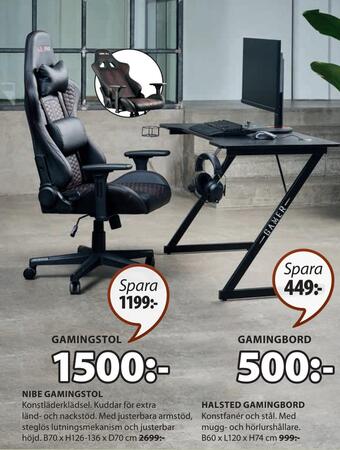 JYSK Nibe gamingstol erbjuda