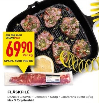 Willys FLÄSKFILÉ erbjuda
