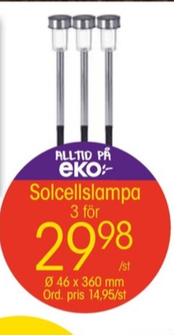 EKO Star trading solcellslampor erbjuda