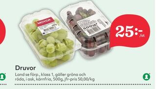 Hemköp Moyca vindruvor erbjuda