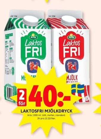 ICA Kvantum Arla lättmjölk erbjuda