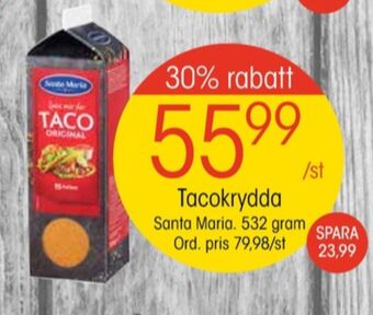 EKO Santa maria taco kryddmix erbjuda