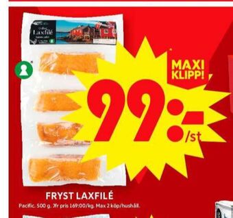 ICA Maxi Pacific seafood laxfilé erbjuda