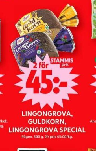 ICA Maxi Lingongrova rågbröd erbjuda