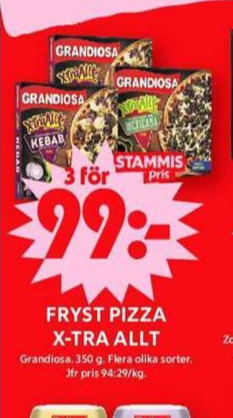 ICA Maxi X-tra allt pizza erbjuda