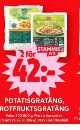ICA Maxi Peka potatisgratäng erbjuda