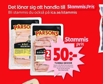 ICA Kvantum Pärsons kalkon erbjuda