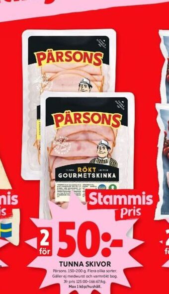 ICA Kvantum Pärsons skinka erbjuda