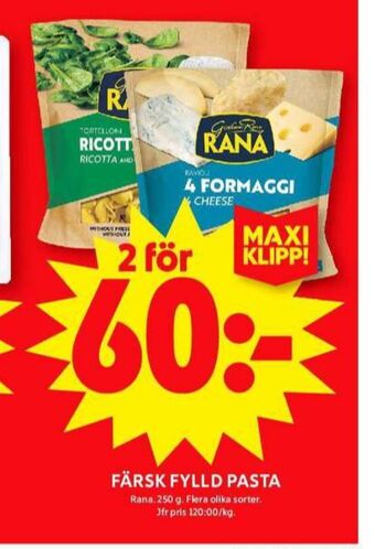 ICA Maxi Rana pasta erbjuda