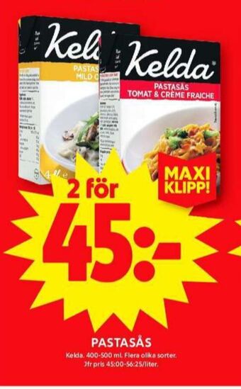 ICA Maxi Kelda pastasås erbjuda