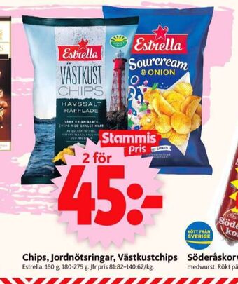 ICA Supermarket Estrella chips erbjuda