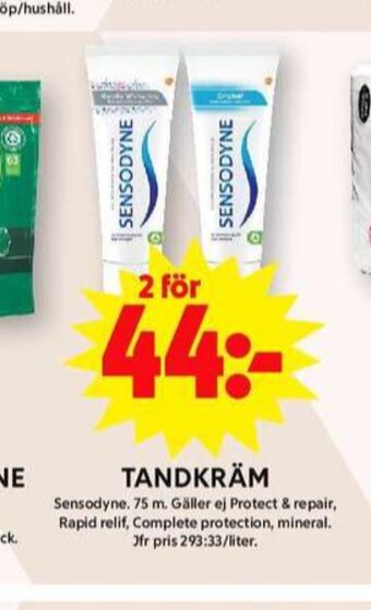 ICA Maxi Sensodyne tandkräm erbjuda