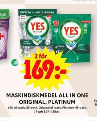 ICA Maxi Yes diskmaskintabs erbjuda