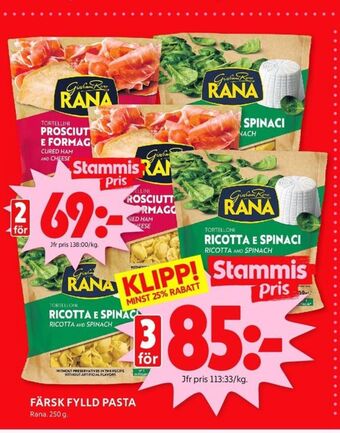 ICA Kvantum Rana pasta erbjuda
