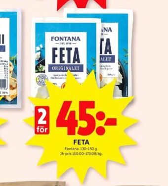 ICA Kvantum Fontana fetaost erbjuda