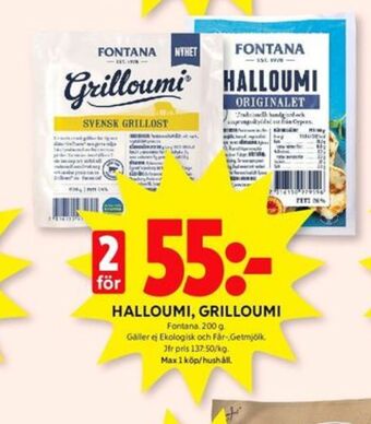 ICA Kvantum Fontana halloumi erbjuda