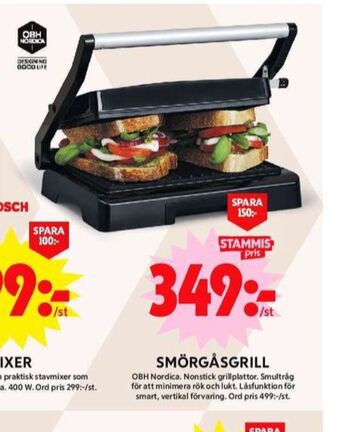 ICA Maxi Obh nordica smörgåsgrill erbjuda