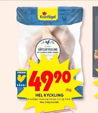 ICA Kvantum Kronfågel kyckling erbjuda