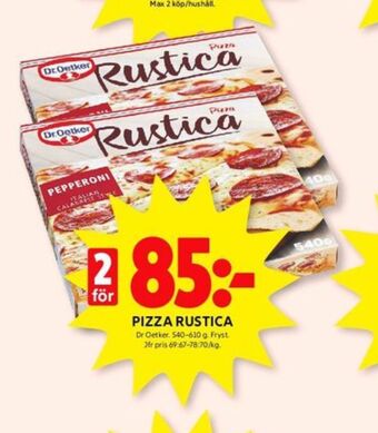 ICA Kvantum Rustica pizza erbjuda