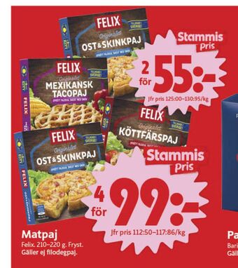 ICA Nära Felix matpajer erbjuda