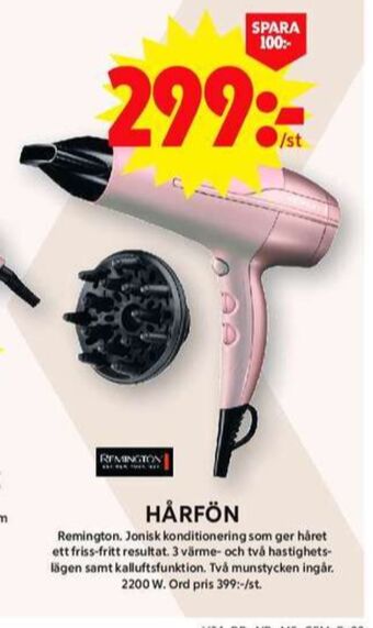 ICA Maxi Remington hårfön erbjuda