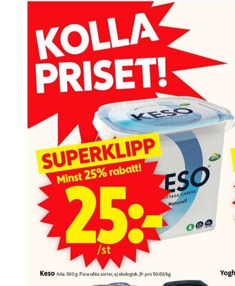 ICA Supermarket Keso cottage cheese erbjuda