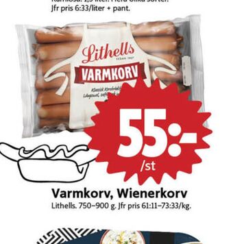 ICA Nära Lithells varmkorv erbjuda