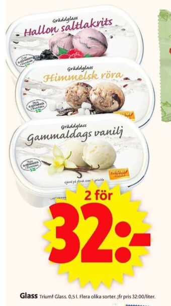 ICA Supermarket Triumf gräddglass erbjuda