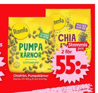 ICA Supermarket Risenta pumpakärnor erbjuda