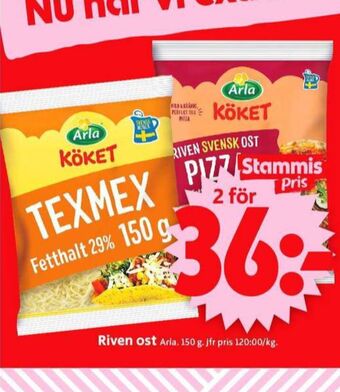 ICA Supermarket Arla köket riven ost erbjuda