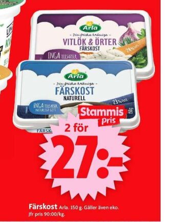ICA Supermarket Arla färskost erbjuda