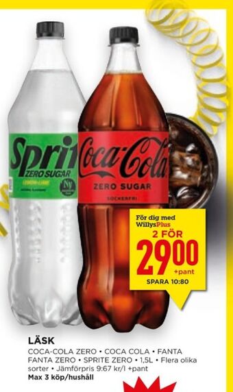Willys Hemma Coca cola läskedryck erbjuda