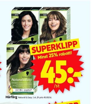 ICA Supermarket Natural & easy hårfärg erbjuda