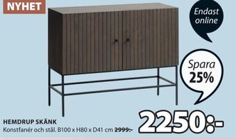 JYSK HEMDRUP SKÄNK erbjuda