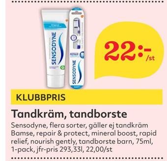 Hemköp Tandkräm, tandborste erbjuda