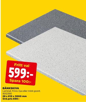 Jem&Fix Bänkskiva erbjuda