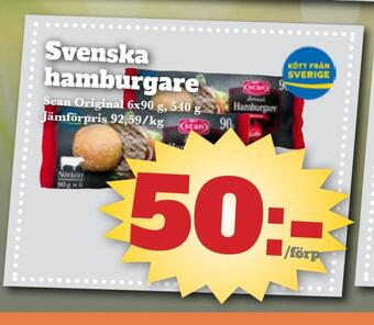 Bonum Matmarknad Svenska hamburgare erbjuda