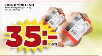 Din Mat Hel kyckling erbjuda