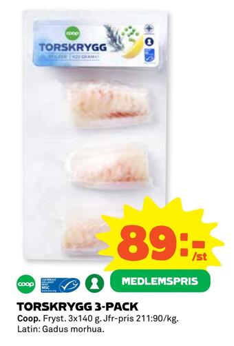 Coop Konsum Torskrygg 3-pack erbjuda