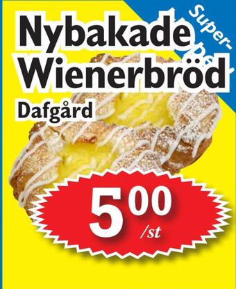 T-jarlen Nybakade wienerbröd erbjuda