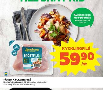 Coop Konsum Kycklingfilé erbjuda
