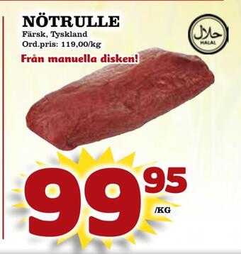 Supergrossen Nötrulle erbjuda