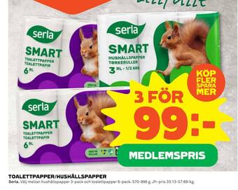 Coop Extra Toalettpapper/hushållspapper erbjuda