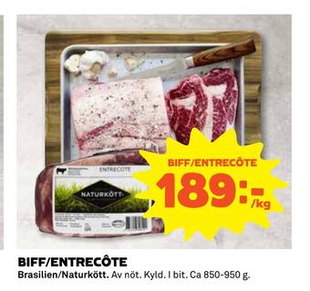 Coop Extra Biff/entrecôte erbjuda